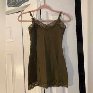 Bozzolo from Wet Seal Dark Green Lace Slip Cami